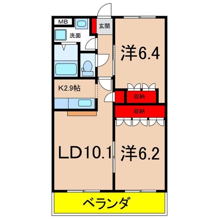 エスポワールの物件間取画像